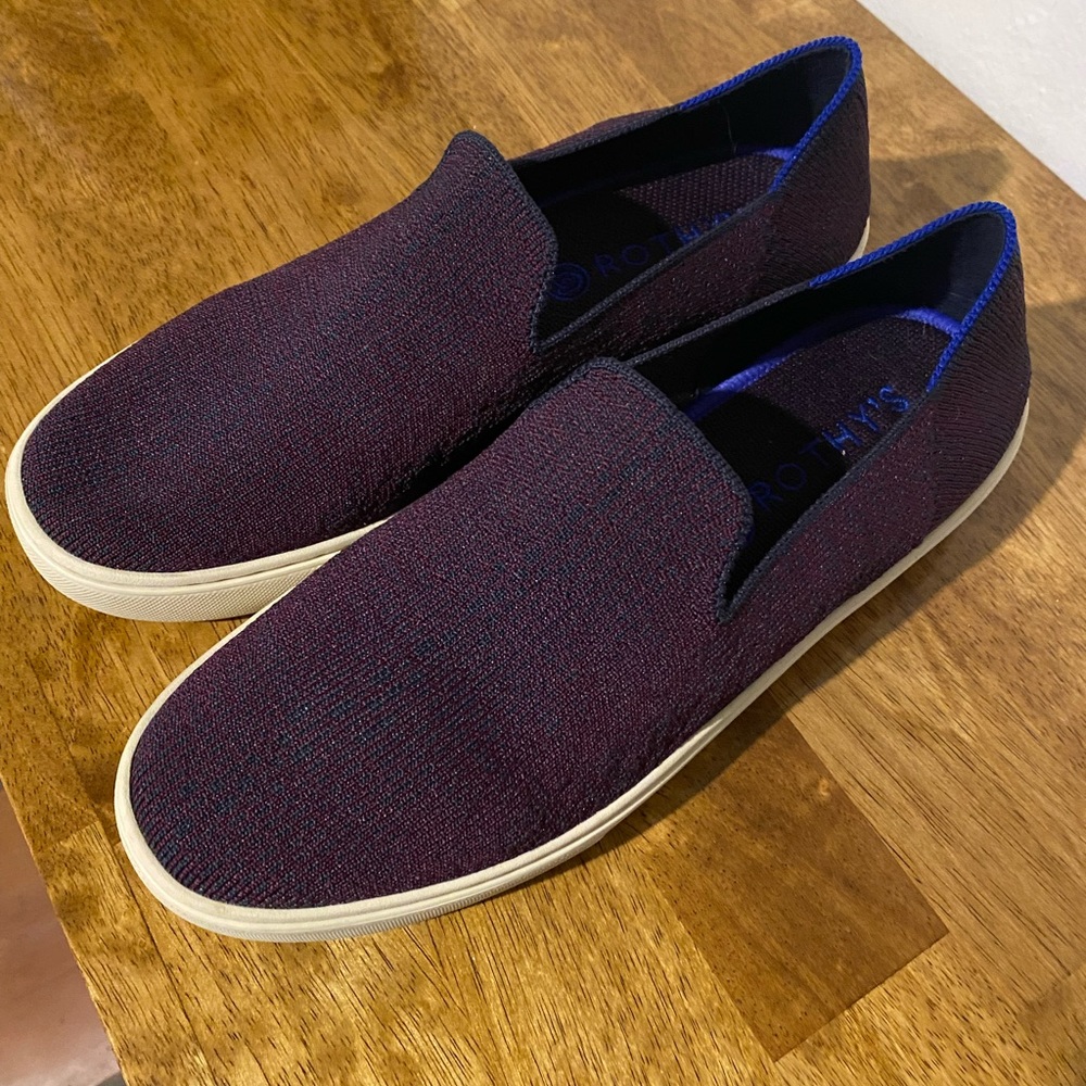 Rothy's The Sneaker - Fig Python Purple EUC